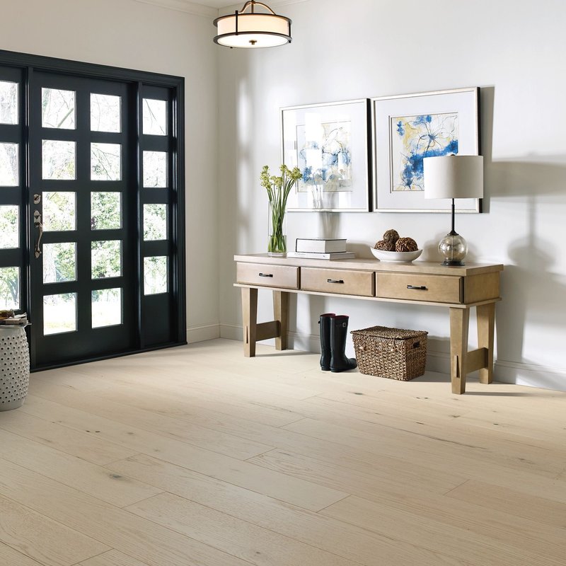 Entrance with hardwood flooring from The Flooring Store in the Brighton, MI area